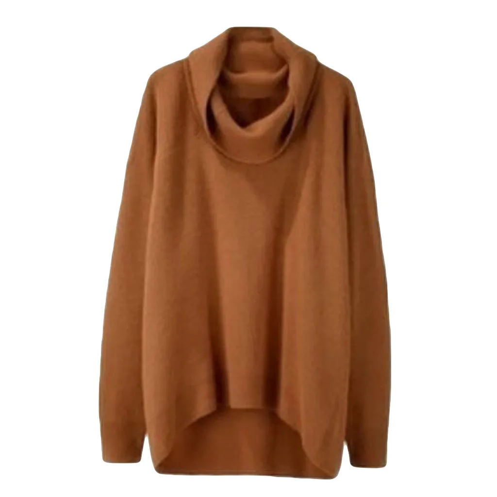 JAYCOSIN Women Sweater 2019 Winter Tops Turtleneck Sweater Irregular Hem Pullover Jumper Loose Knitted Sweaters Femme Dames
JAYCOSIN Women Sweater 2019 Winter Tops Turtleneck Sweater Irregular Hem Pullover Jumper Loose Knitted Sweaters Femme Dames