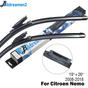 Buildreamen2 Car Accessories Wiper Blade Rubber Windscreen Wiper For Citroen Nemo Fit Bayonet Arms 2008-2018 
Buildreamen2 Car Accessories Wiper Blade Rubber Windscreen Wiper For Citroen Nemo Fit Bayonet Arms 2008-2018