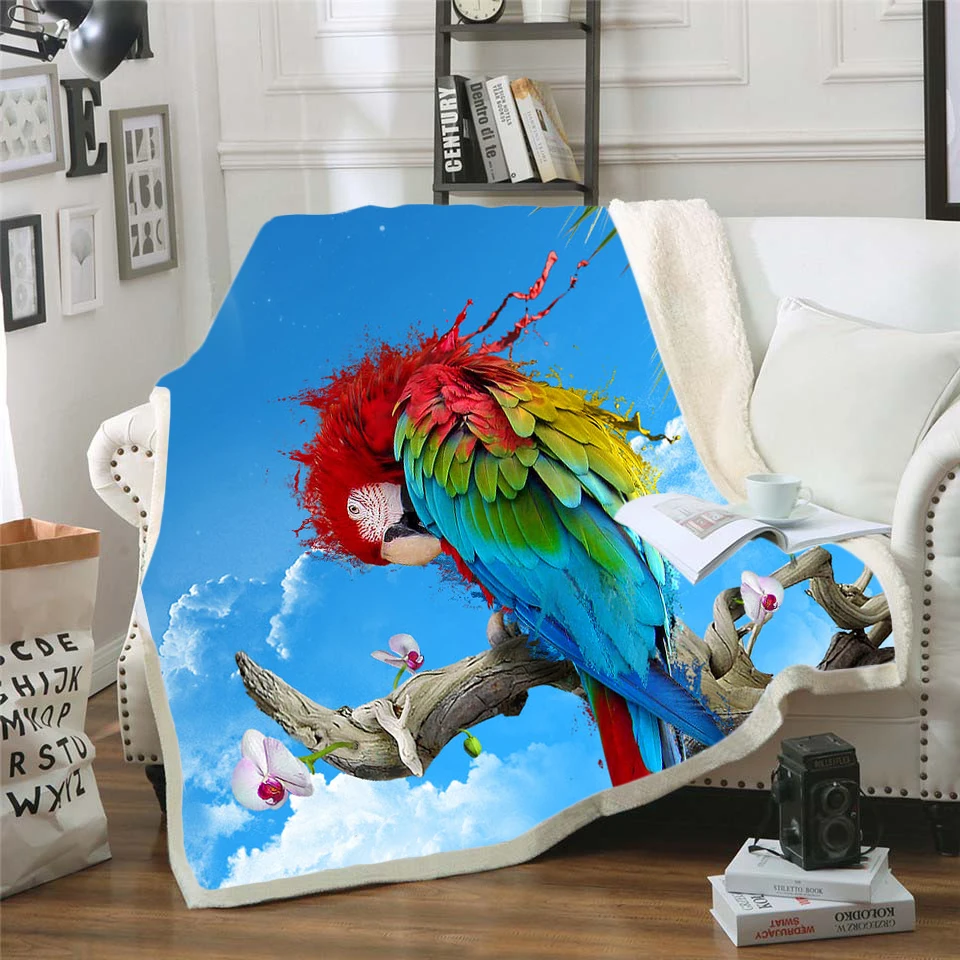 Plstar Cosmos colorful Parrot brid Blanket 3D print Sherpa Blanket on Bed Kids Girl Flower Home Textiles Dreamlike style-6
Plstar Cosmos colorful Parrot brid Blanket 3D print Sherpa Blanket on Bed Kids Girl Flower Home Textiles Dreamlike style-6