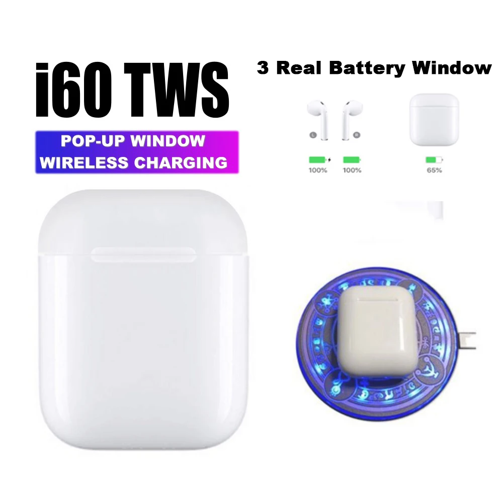 i60 TWS Touch control + Pop up +1:1 size +Support Wireless charging Bluetooth 5.0 Earphones Bass Earbuds PK i21 i30 TWS
i60 TWS Touch control + Pop up +1:1 size +Support Wireless charging Bluetooth 5.0 Earphones Bass Earbuds PK i21 i30 TWS