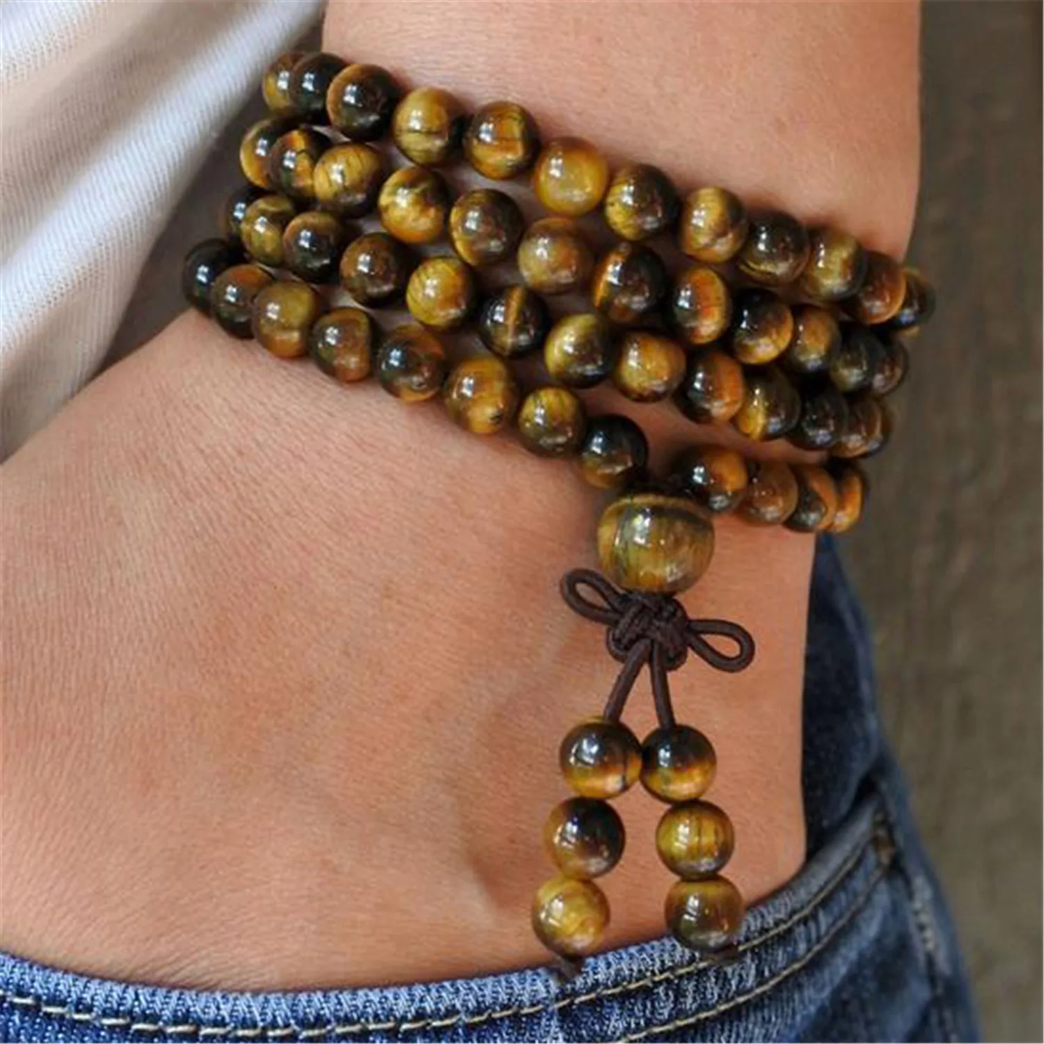6mm Tiger Eye 108 Beads Handmade Tassel Necklace Bracelet Prayer Retro Chakra Buddhism Spirituality Yoga Spiritua Men
6mm Tiger Eye 108 Beads Handmade Tassel Necklace Bracelet Prayer Retro Chakra Buddhism Spirituality Yoga Spiritua Men