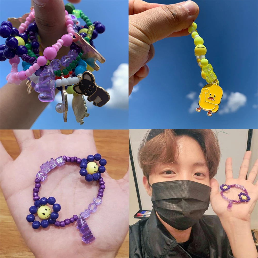 beauty code store】kpop Beads Bracelet Cartoon Bracelet Handmade
