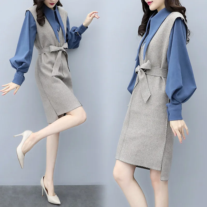 2019 Spring And Autumn New Style Korean-style WOMEN'S Wear Graceful Slimming Fashion Set Elegant Debutante Dress Two-Piece Women
2019 Spring And Autumn New Style Korean-style WOMEN'S Wear Graceful Slimming Fashion Set Elegant Debutante Dress Two-Piece Women