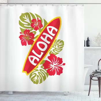 Surfboard Decor Collection, Aloha Text on Surfboard with Tropical Flowers Leaves Typographical Hawaii Islands Picture, Fabric
Surfboard Decor Collection, Aloha Text on Surfboard with Tropical Flowers Leaves Typographical Hawaii Islands Picture, Fabric