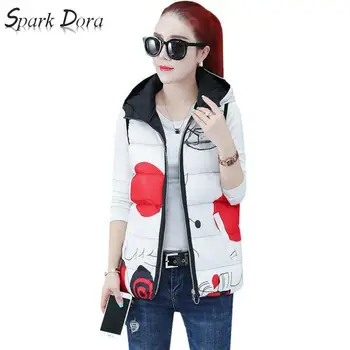 SparkDora Cotton Vest Women Winter Short Coat Female Waistcoat Sleeveless Vest Jacket Hooded Warm Vest Coat Chalecos Para Mujer 
SparkDora Cotton Vest Women Winter Short Coat Female Waistcoat Sleeveless Vest Jacket Hooded Warm Vest Coat Chalecos Para Mujer