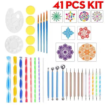 41 Pcs/set Mandala Dotting Tools Painting Stencils DIY Stone Embossing Starter Drawing Stylus Pens Nail Rock Fabric Wall Art Kit
41 Pcs/set Mandala Dotting Tools Painting Stencils DIY Stone Embossing Starter Drawing Stylus Pens Nail Rock Fabric Wall Art Kit