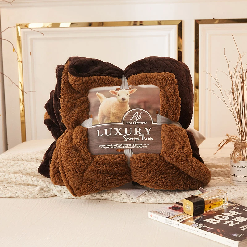 150x200cm Double Faces Soft Warm Fluffy Sherpa Flannel Blankets For Beds Solid Coffee Grey Winter Bed Sheet Throw Blankets
150x200cm Double Faces Soft Warm Fluffy Sherpa Flannel Blankets For Beds Solid Coffee Grey Winter Bed Sheet Throw Blankets