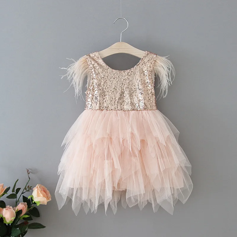 Feather Sequins Tiered Girls Dress Fluffy Tulle Party Kids Princess Dresses for Girls Baby Clothes 2-10Y E13846
Feather Sequins Tiered Girls Dress Fluffy Tulle Party Kids Princess Dresses for Girls Baby Clothes 2-10Y E13846