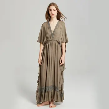 Summer new Bohemian tourist holiday island sexy fashion big back v-neck wave fairy temperament loose blouse dress
Summer new Bohemian tourist holiday island sexy fashion big back v-neck wave fairy temperament loose blouse dress