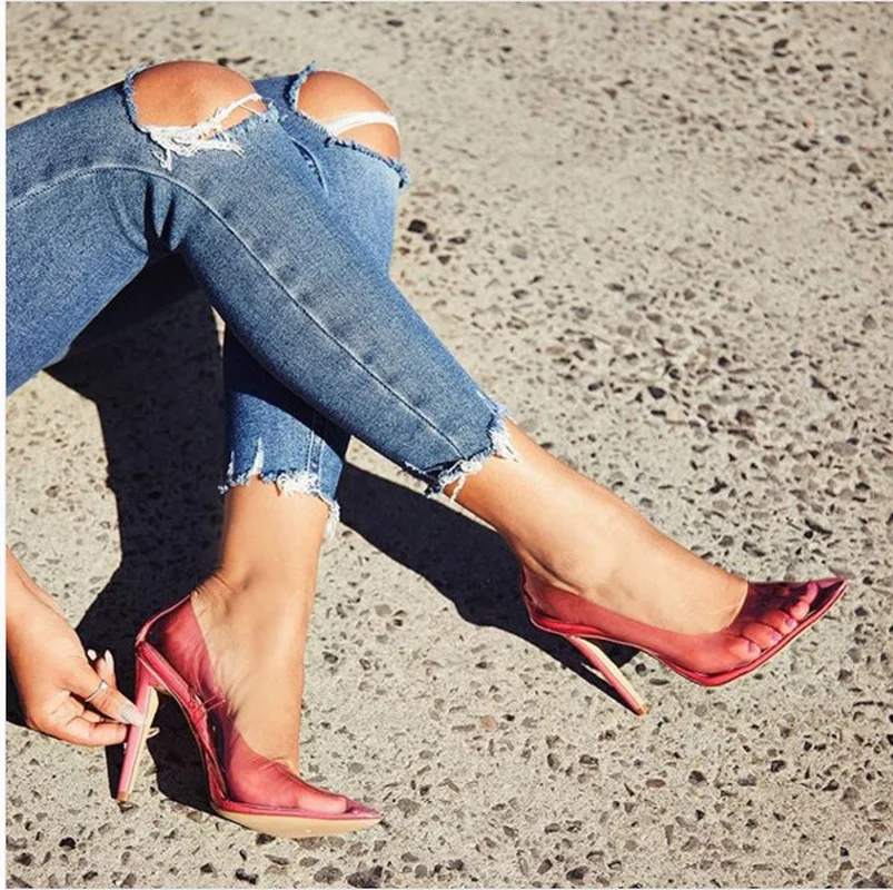 New Fine Heel Ladies Shoes Chic High-heeled Crystal Sole Pointed Toe Transparent Women Pumps Candy Color Film Woman Single Shoes
New Fine Heel Ladies Shoes Chic High-heeled Crystal Sole Pointed Toe Transparent Women Pumps Candy Color Film Woman Single Shoes
