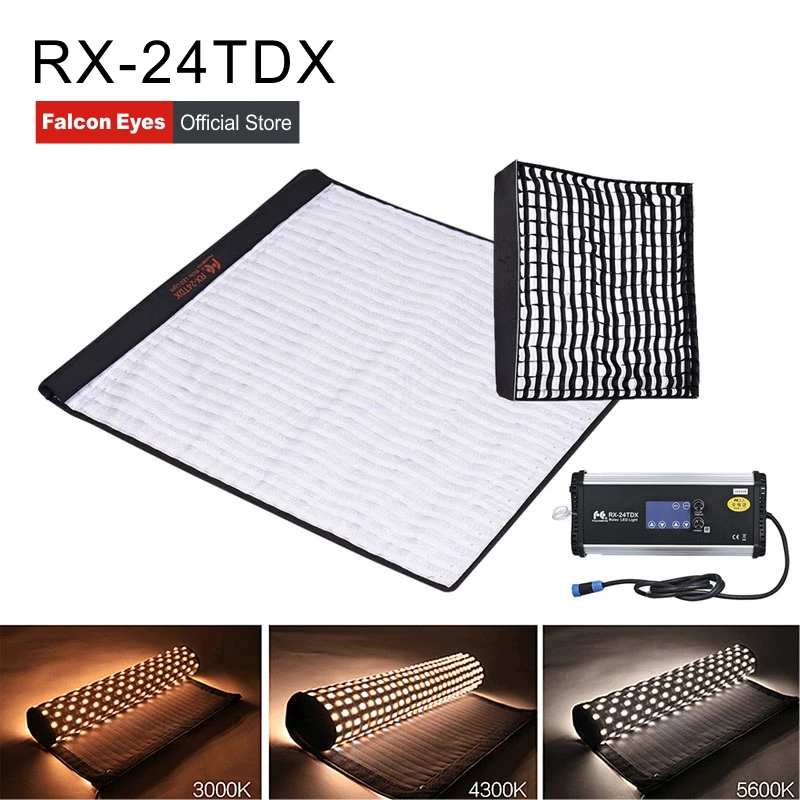 FalconEyes 150W LED Studio Video Lighting Panel Fill-in Light Portable Flexible Square Rollable Cloth Lamp RX-24TDX With Softbox
FalconEyes 150W LED Studio Video Lighting Panel Fill-in Light Portable Flexible Square Rollable Cloth Lamp RX-24TDX With Softbox