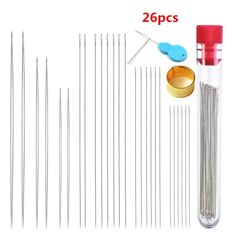 MIUSIE 26Pcs Big Eye Beading Needles + Long Straight Beading Thread Needles Pins for bead Threading String Cord Jewelry Making
MIUSIE 26Pcs Big Eye Beading Needles + Long Straight Beading Thread Needles Pins for bead Threading String Cord Jewelry Making