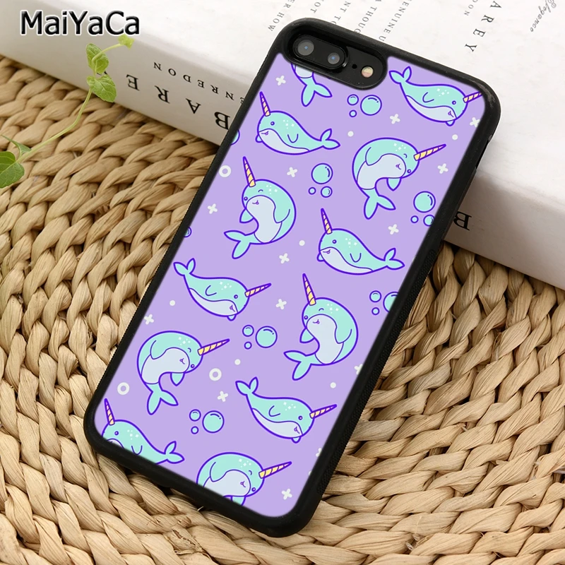 MaiYaCa Kawaii Narwhal коллаж телефонный чехол для iPhone X XR XS 11 12 13 Pro MAX 5 6 6S 7 8 Plus Samsung Galaxy S7edge S8