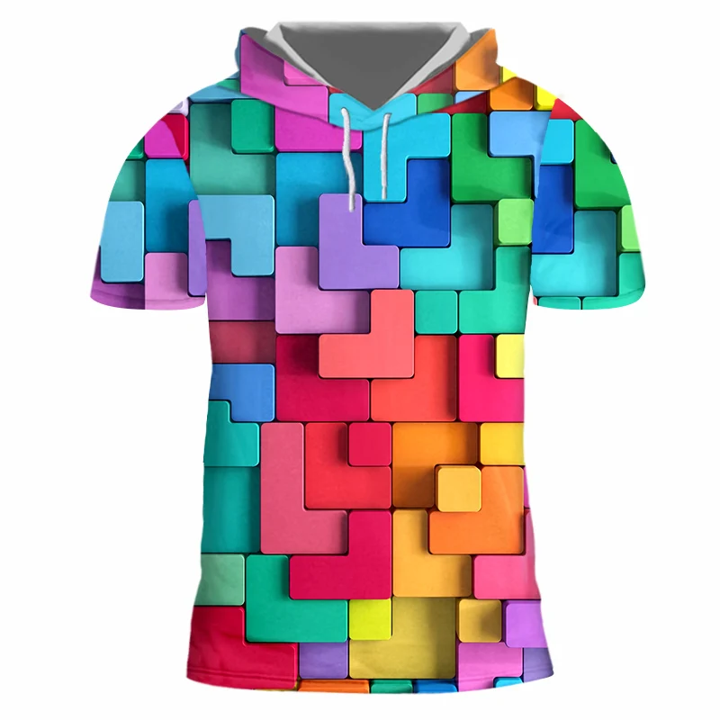 IFPD EU/US Size Summer Men 3D Hooded Tshirt Cool Print Colored Square Puzzle Short Sleeve Shirts Harajuku Man Hiphop Streetwear
IFPD EU/US Size Summer Men 3D Hooded Tshirt Cool Print Colored Square Puzzle Short Sleeve Shirts Harajuku Man Hiphop Streetwear