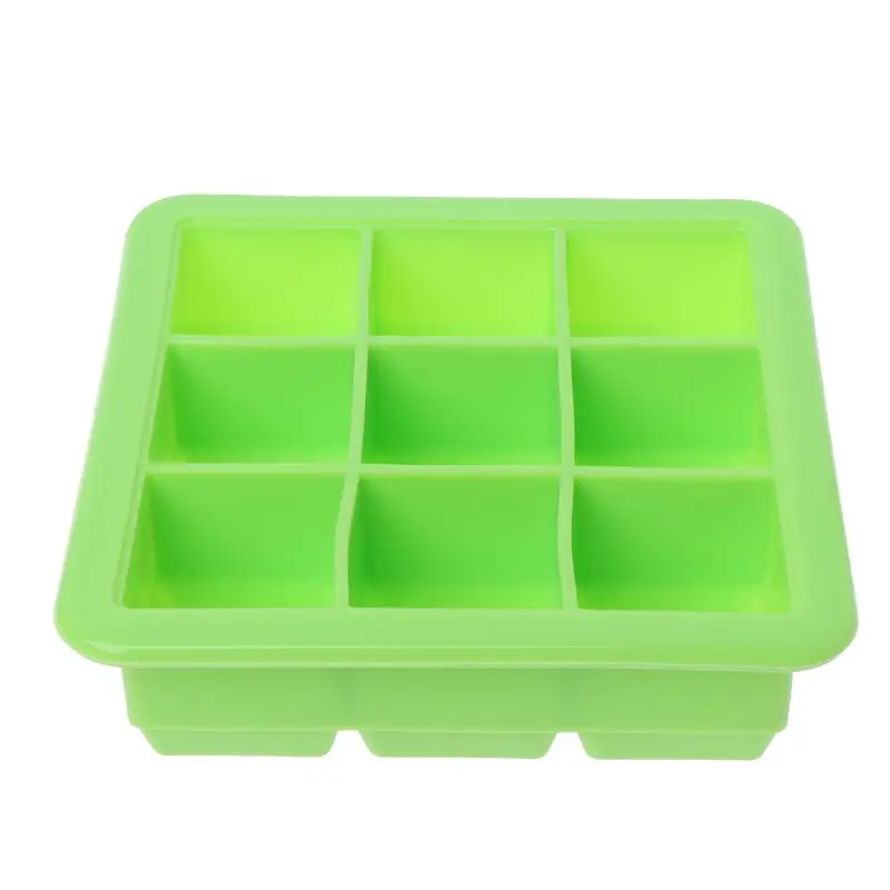9 Grids Ice Cubes Tray Ice Cube Soft Silicone Mold Storage Containers Heat Cold Resistant Cookie Fondant Household Baking Tool
9 Grids Ice Cubes Tray Ice Cube Soft Silicone Mold Storage Containers Heat Cold Resistant Cookie Fondant Household Baking Tool