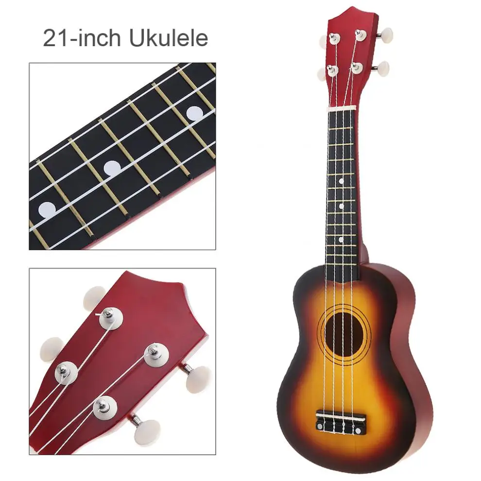 21 Inch Durable Soprano Basswood Ukulele Beginners Children Sun Color Four String Guitar with String Accessoriesand Pick
21 Inch Durable Soprano Basswood Ukulele Beginners Children Sun Color Four String Guitar with String Accessoriesand Pick