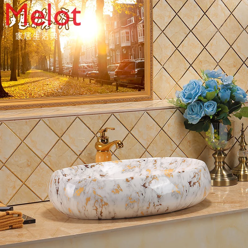 European-Style Ceramic Table Basin Single Basin American Art Table Basin Bathroom Marble Pattern Washbasin Basin
European-Style Ceramic Table Basin Single Basin American Art Table Basin Bathroom Marble Pattern Washbasin Basin