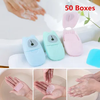 50 Boxes Travel Portable Disposable Boxed Paper Soap Disinfecting Cleaning Hand Washing Box Scented Slice Sheets Soap TSLM2
50 Boxes Travel Portable Disposable Boxed Paper Soap Disinfecting Cleaning Hand Washing Box Scented Slice Sheets Soap TSLM2