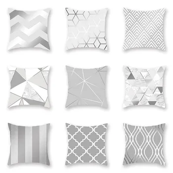 1 PC Silver Grey Geometric Cushion Cover Pillow Case Home Sofa Waist Throw Square Xmas Navidad Home Car Cushions Cover
1 PC Silver Grey Geometric Cushion Cover Pillow Case Home Sofa Waist Throw Square Xmas Navidad Home Car Cushions Cover
