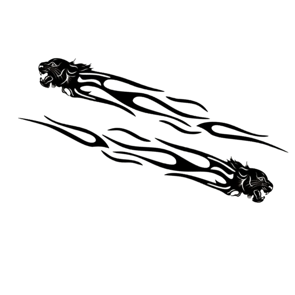 Pair Waterproof Car Body Side Truck Decal Vinyl Flame Graphics Racing Stripes Sticker Universal Pair Waterproof Car Body Side Truck Decal Vinyl Flame Graphics Racing Stripes Sticker Universal