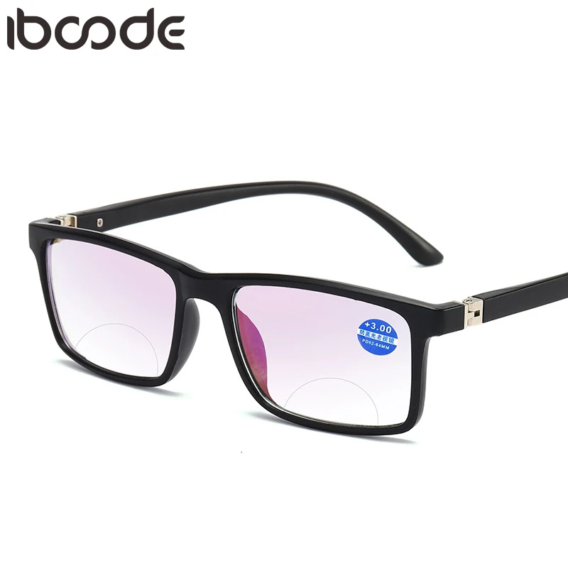 

iboode 2019 Anti Blue Light Reading Glasses Men Women Multifocal Presbyopic Magnifying Eyeglasses Near Far Sight Diopter Eyewear