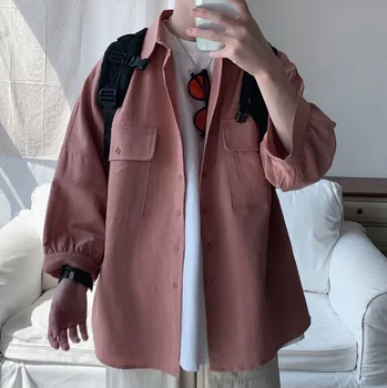 2020 Summer New Youth Popular Loose Men's Solid Color Large Pockets Seven-point Sleeve Shirt Fashion Casual Wild Jacket Coat
2020 Summer New Youth Popular Loose Men's Solid Color Large Pockets Seven-point Sleeve Shirt Fashion Casual Wild Jacket Coat