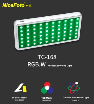 NiceFoto TC-168 RGB.W Adjustable 2800K-9900K Pocket LED Video Light 10W Tpye-c Charger CRI≥95 Built in li-ion battery 2500mah
NiceFoto TC-168 RGB.W Adjustable 2800K-9900K Pocket LED Video Light 10W Tpye-c Charger CRI≥95 Built in li-ion battery 2500mah
