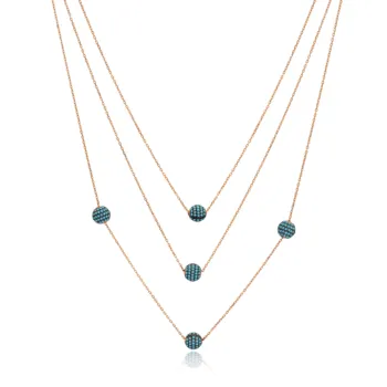MINT Jewelry Turquoise Ball Design Layer NecklaceTurkish Handmade 925 Sterling Silver Triple Layer Necklace
MINT Jewelry Turquoise Ball Design Layer NecklaceTurkish Handmade 925 Sterling Silver Triple Layer Necklace