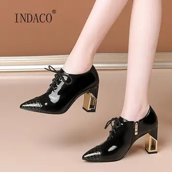 Women Shoes High Heels Fashion Patent Leather Pumps Patchwork Thick Heel Shoes Cross Strap Deep Mouth ZIP Single Shoes Women
Women Shoes High Heels Fashion Patent Leather Pumps Patchwork Thick Heel Shoes Cross Strap Deep Mouth ZIP Single Shoes Women