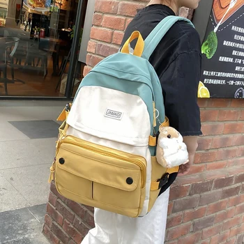 Large Women's Backpack With Toy Female Simple Canvas Shoulder Bag For School Casual Travel Bags 2020 Backpack For Teenage Girls
Large Women's Backpack With Toy Female Simple Canvas Shoulder Bag For School Casual Travel Bags 2020 Backpack For Teenage Girls