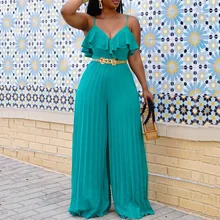 Plus Size Chiffon Jumpsuits and Rompers For Women Large Solid High Waisted Pleated V Neck Elegant Evening Night Party Jumpsuits
Plus Size Chiffon Jumpsuits and Rompers For Women Large Solid High Waisted Pleated V Neck Elegant Evening Night Party Jumpsuits
