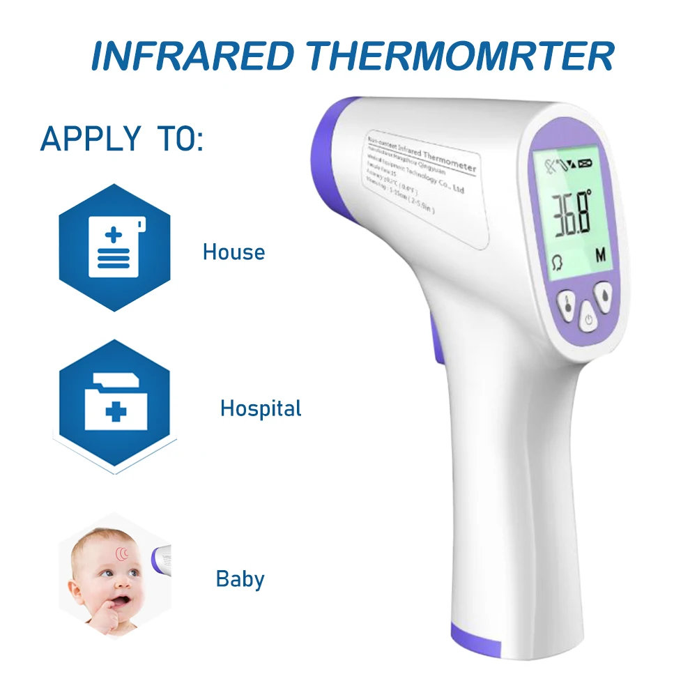 Digital Forehead Non Contact Thermometer Mutifuctional Infrared Body Thermometer Measurement Device For Children And Adult 2020
Digital Forehead Non Contact Thermometer Mutifuctional Infrared Body Thermometer Measurement Device For Children And Adult 2020