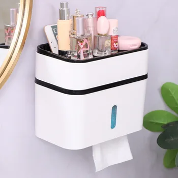 Multifunctional waterproof wall mounted bathroom tissue storage box single or double-layer options, put multiple paper towels
Multifunctional waterproof wall mounted bathroom tissue storage box single or double-layer options, put multiple paper towels