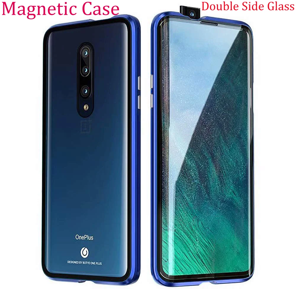 Transparent Double Side Tempered Glass with Magnetic Adsorption Metal Case For Oneplus 7 Pro 6 6T Phone Case Cover Capa Fundas
Transparent Double Side Tempered Glass with Magnetic Adsorption Metal Case For Oneplus 7 Pro 6 6T Phone Case Cover Capa Fundas