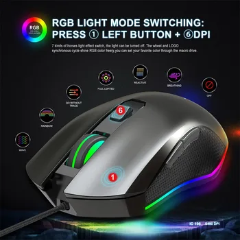HXSJ A866 7-Color LED Fiber USB Wired Mouse For Computer Game Professional Gamer
HXSJ A866 7-Color LED Fiber USB Wired Mouse For Computer Game Professional Gamer