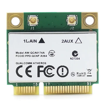 Atheros QCA6174 1200M 2.4G / 5G Dual Frequency Mini PCIE Wireless Network Card + Bluetooth 4.1
Atheros QCA6174 1200M 2.4G / 5G Dual Frequency Mini PCIE Wireless Network Card + Bluetooth 4.1