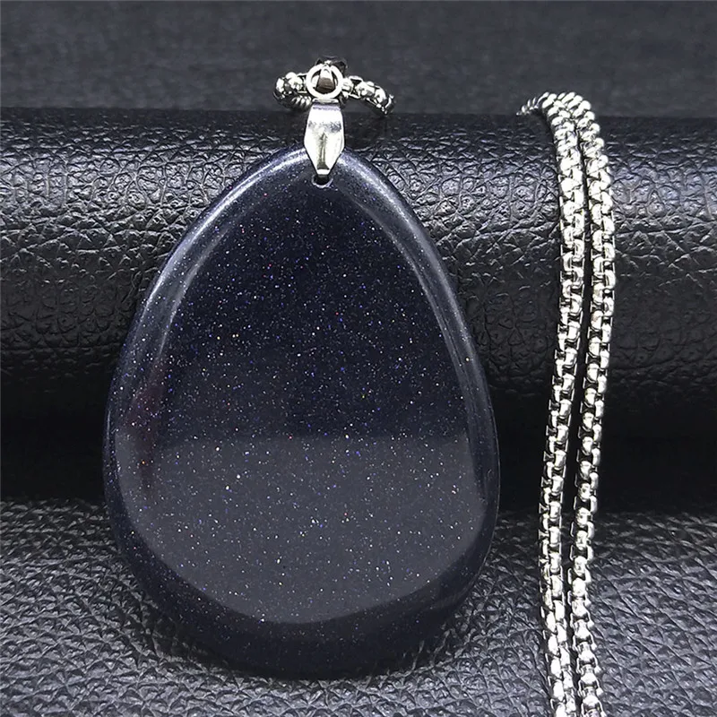 Natural Stone Blue Sandstone Stainless Steel Necklace Chains Jewelry Making Women/Men Necklaces Jewelry collar piedras NXS04
Natural Stone Blue Sandstone Stainless Steel Necklace Chains Jewelry Making Women/Men Necklaces Jewelry collar piedras NXS04