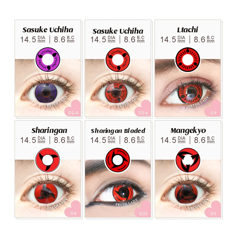 Uchiha Big Eye Makeup Contact lens Soft ColorContact Lenses 1 Pair=2PCS for Eye Color Lens Cosplay
Uchiha Big Eye Makeup Contact lens Soft ColorContact Lenses 1 Pair=2PCS for Eye Color Lens Cosplay