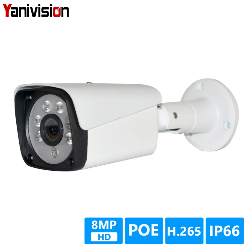 POE 8MP Ultra HD 5MP Bullet IP Camera Outdoor H.265 4K Surveillance Security Video IR Night View Motion Detect Record | Безопасность и