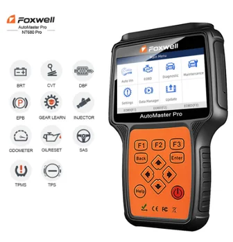 Foxwell NT680 pro All Systems Diagnostic Scanner with Oil Light/Service Reset+EPB Functions Updated Version of NT624 Full System
Foxwell NT680 pro All Systems Diagnostic Scanner with Oil Light/Service Reset+EPB Functions Updated Version of NT624 Full System