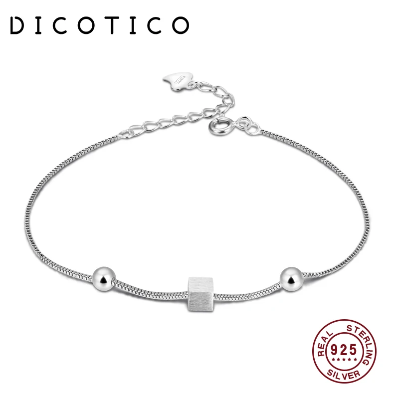 DICOTICO Authentic 925 Sterling Silver Beaded Square Link Chain Charm Lobster Clasp Hand Bracelets For Elegant Women KFB962-T
DICOTICO Authentic 925 Sterling Silver Beaded Square Link Chain Charm Lobster Clasp Hand Bracelets For Elegant Women KFB962-T