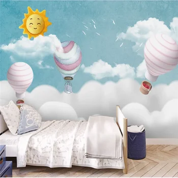Custom wallpaper children's room sky creative clouds hot air balloon bedroom cartoon mural 8D waterproof wall covering
Custom wallpaper children's room sky creative clouds hot air balloon bedroom cartoon mural 8D waterproof wall covering