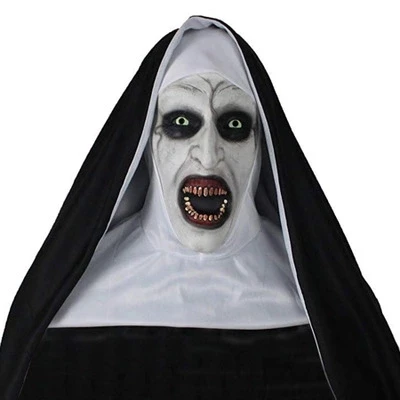The Nun Horror Mask Cosplay Valak Scary Latex Masks with Headscarf Veil Hood Full Face Helmet Horror Costume Halloween Prop
The Nun Horror Mask Cosplay Valak Scary Latex Masks with Headscarf Veil Hood Full Face Helmet Horror Costume Halloween Prop