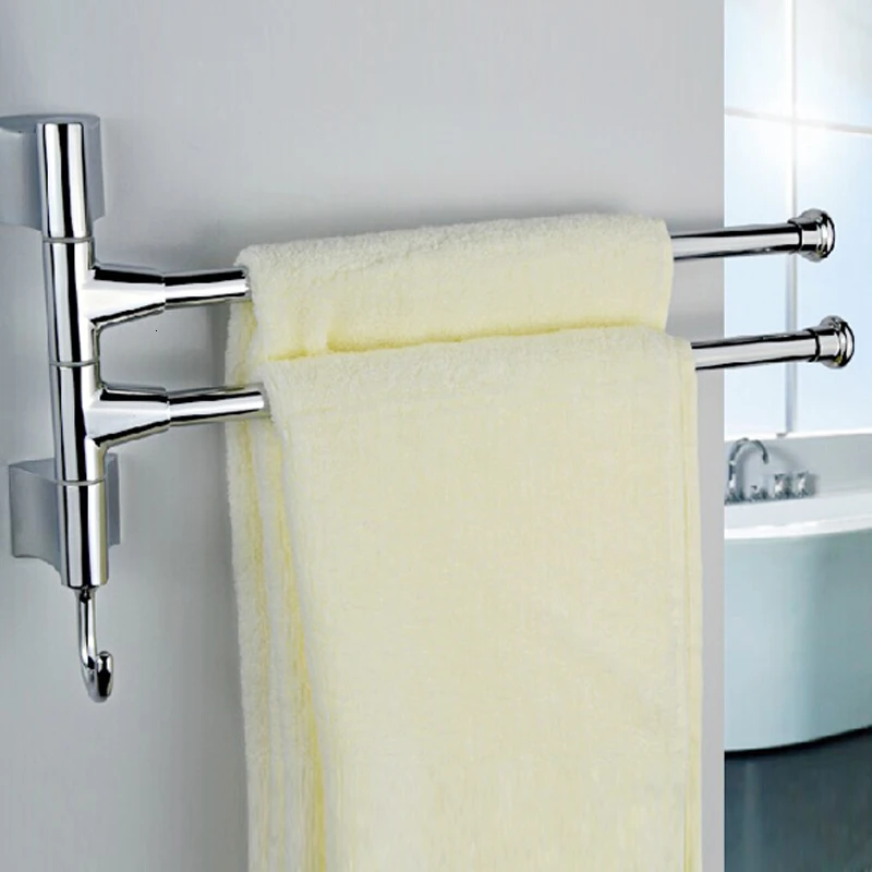 ZhangJi Stainless Steel Towel Bars Rotatable Holder with hooks Double Bars Bathroom Towel Racks Wall Mounted
ZhangJi Stainless Steel Towel Bars Rotatable Holder with hooks Double Bars Bathroom Towel Racks Wall Mounted