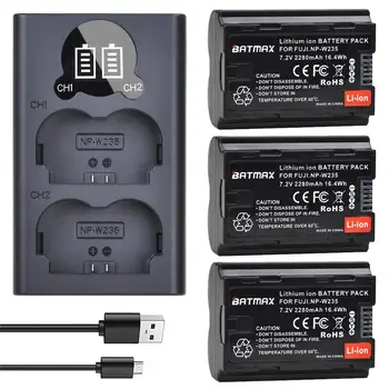 3Pcs NP-W235 NP W235 2280 mAh Lithium-Ion Battery + LCD USB Dual Charger with Type C Port for FujifilmX-T4 Mirrorless Camera
3Pcs NP-W235 NP W235 2280 mAh Lithium-Ion Battery + LCD USB Dual Charger with Type C Port for FujifilmX-T4 Mirrorless Camera