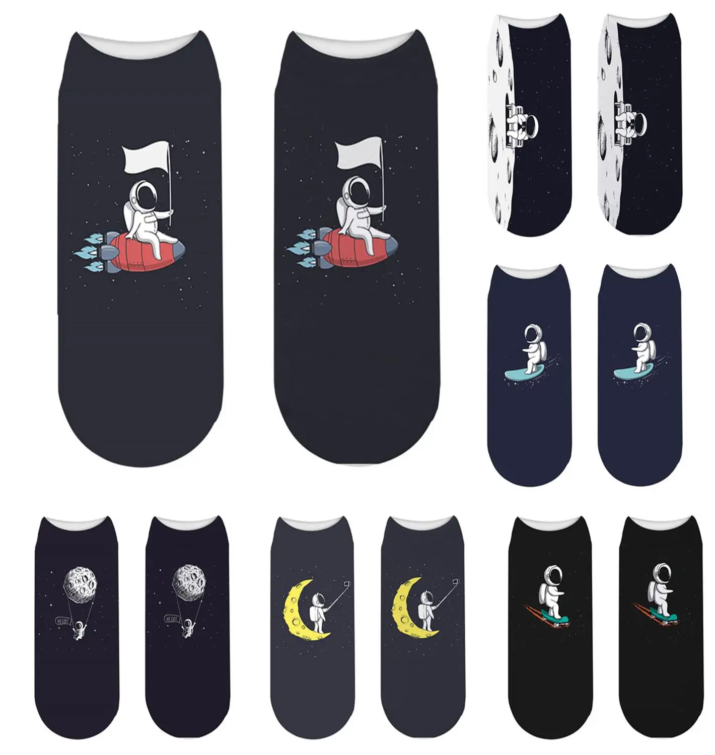 Happy Funny Short Socks With Astronaut Cool Ankle Hip Hop Planet Socks With universe Space Cotton Fashion Harajuku Unisex Socks
Happy Funny Short Socks With Astronaut Cool Ankle Hip Hop Planet Socks With universe Space Cotton Fashion Harajuku Unisex Socks