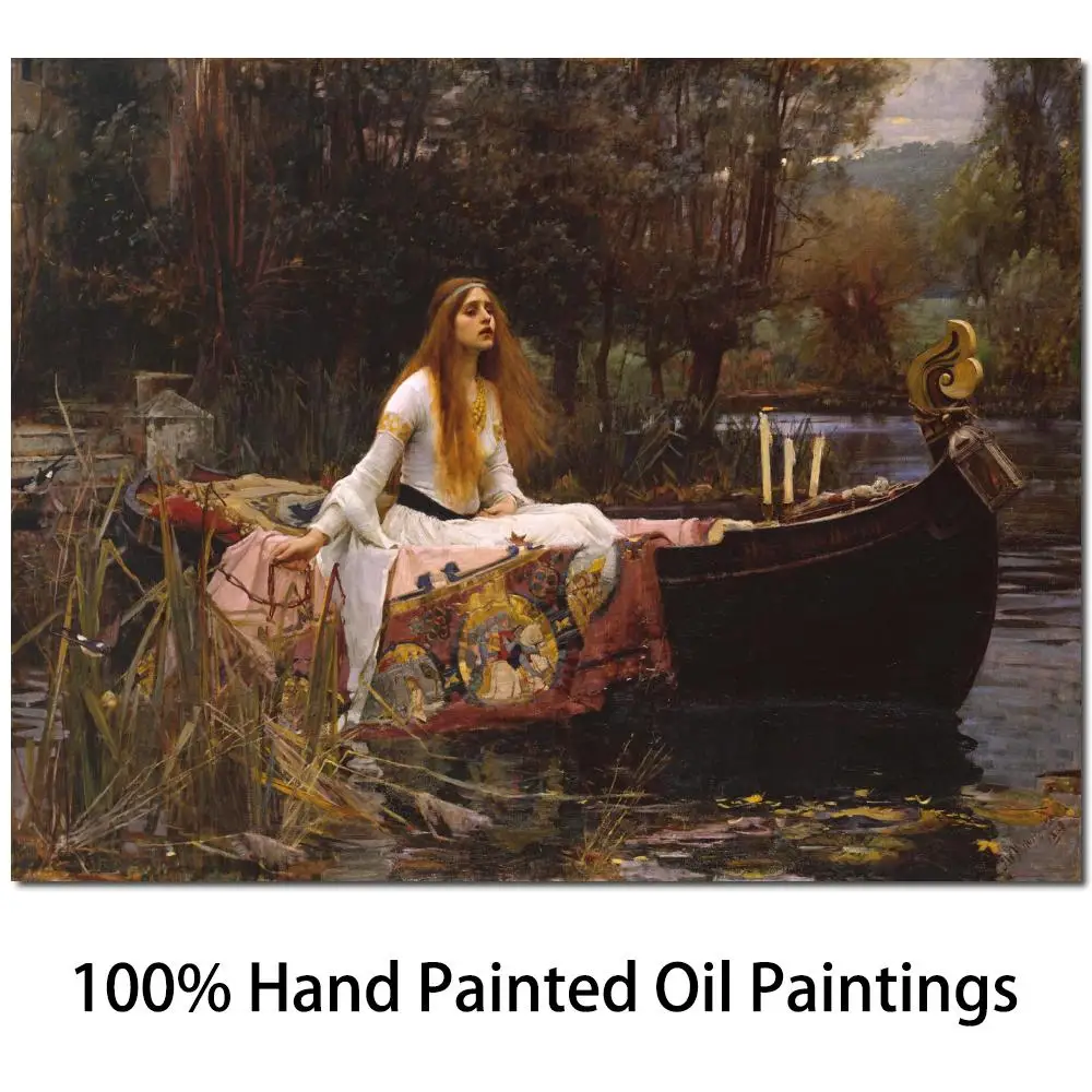 Handmade Canvas Art John William Waterhouse Oil Painting The Lady of Shalott Reproduction Classical Portrait Artwork Wall Decor
Handmade Canvas Art John William Waterhouse Oil Painting The Lady of Shalott Reproduction Classical Portrait Artwork Wall Decor