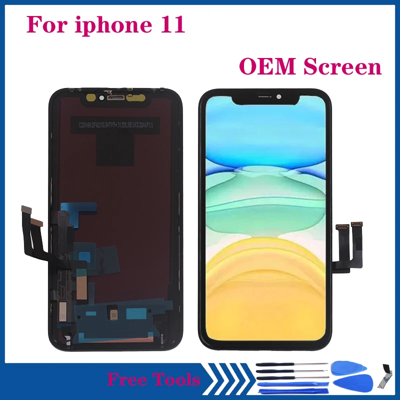 New Display For iphone 11 LCD DISPLAY Touch Screen Digitizer Assembly for IPHONE 11 OEM LCD Repair parts
New Display For iphone 11 LCD DISPLAY Touch Screen Digitizer Assembly for IPHONE 11 OEM LCD Repair parts