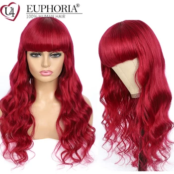 Brazilian Body Wave Burg Red 99J Human Hair Wigs With Bangs Full Machine Made Wigs Blonde 27 33 Remy Hair Wigs 16-28In EUPHORIA
Brazilian Body Wave Burg Red 99J Human Hair Wigs With Bangs Full Machine Made Wigs Blonde 27 33 Remy Hair Wigs 16-28In EUPHORIA