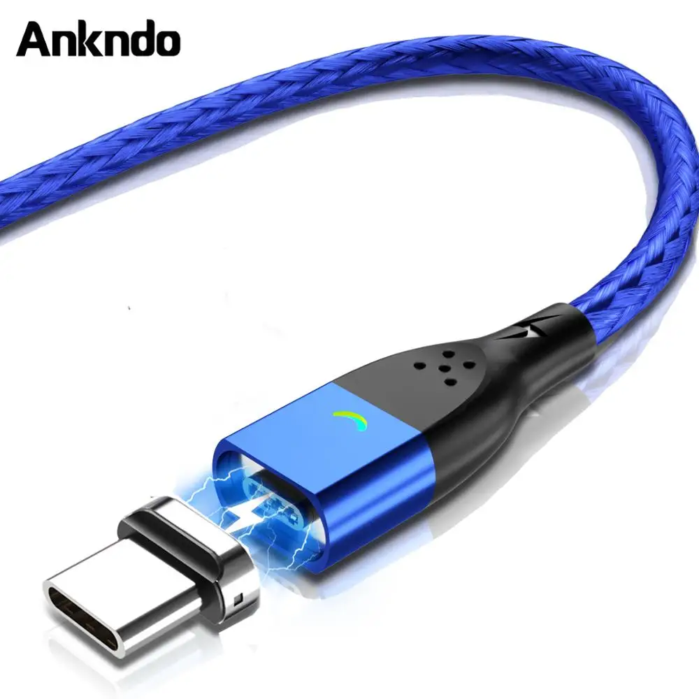 Магнитный зарядный кабель Ankndo USB Type-C мобильный телефон для быстрой зарядки